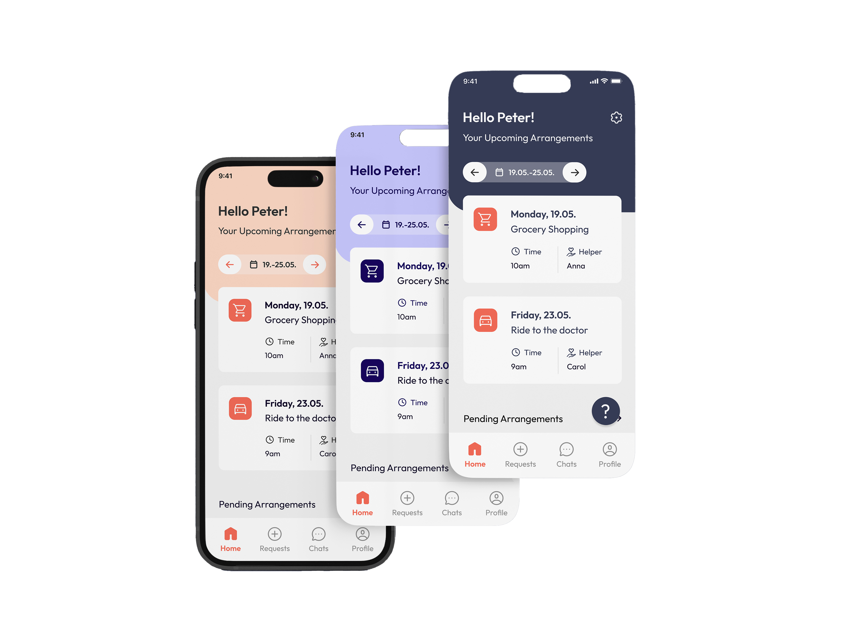 Favour Prozess Farben und UI