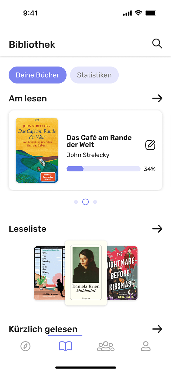 Bibliothek Screen